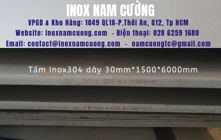 Tấm inox 304-No1 dày 30mm