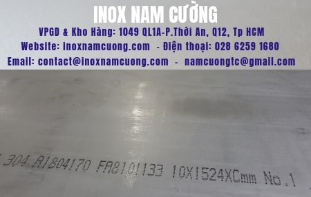 Tấm Inox 304-No1 dày 10mm