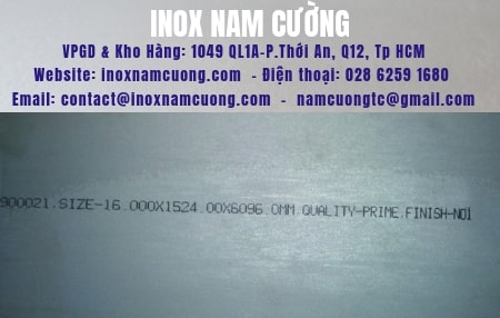 Tấm Inox 304-No1 dày 16ly