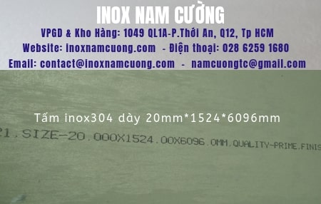 Tấm Inox 304-No1 dày 20ly